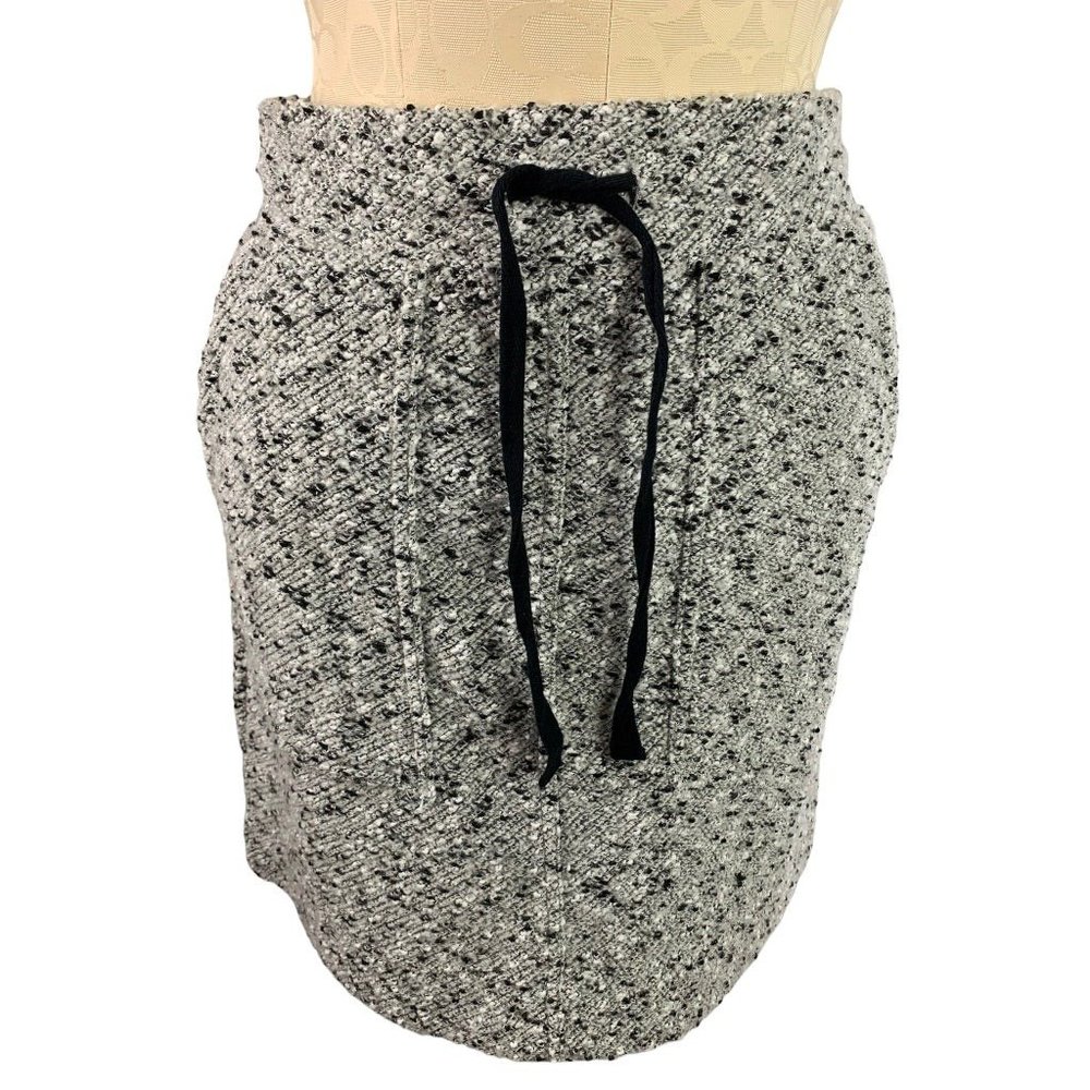 Medium Lou & Grey Women's Pull On‎ Stretch Tweed Pocket Skirt Black White